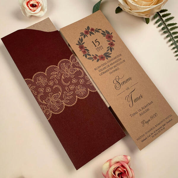 Invitatie de nunta floral 52551