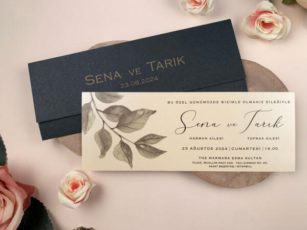 Invitatie de nunta florala 85859 - imagine 2
