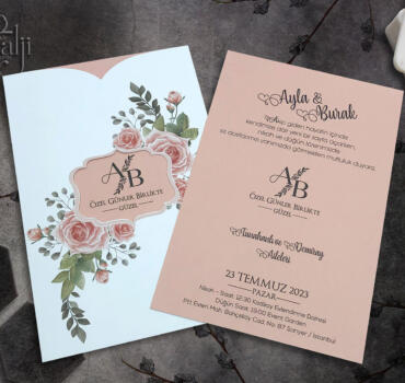 Invitatie de nunta florala 9001