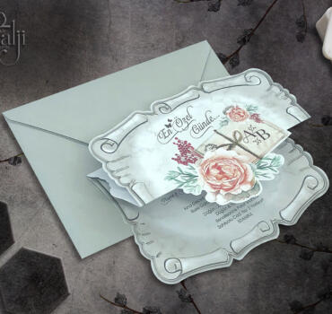 Invitatie de nunta florala 9014