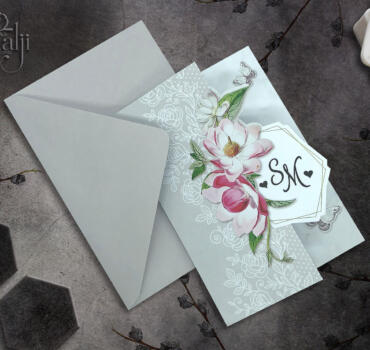 Invitatie de nunta florala 9015
