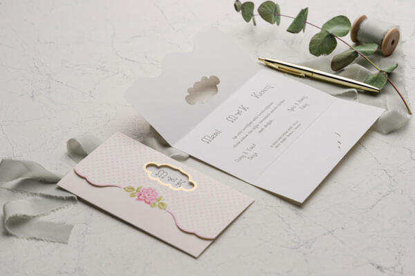 Invitatie de nunta florala 9101
