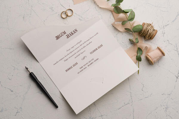 Invitatie de nunta floral 9109 - imagine 2