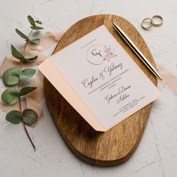 Invitatie de nunta floral 9147