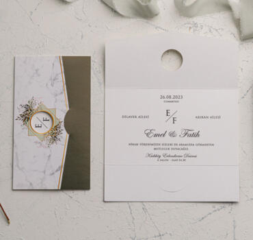 Invitatie de nunta cu frunze 9165