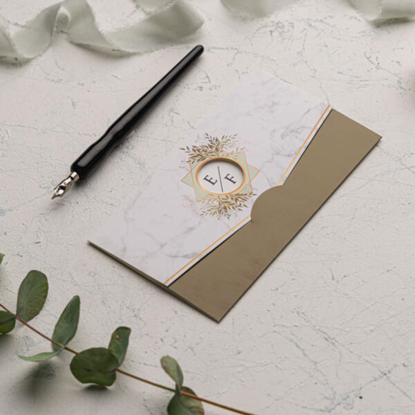 Invitatie de nunta cu frunze 9165 - imagine 2