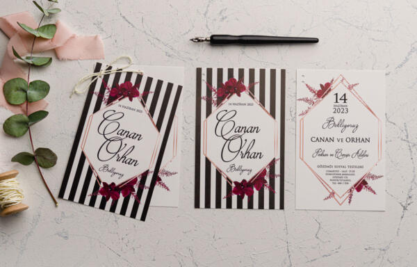 Invitatie de nunta eleganta 9185 - imagine 2