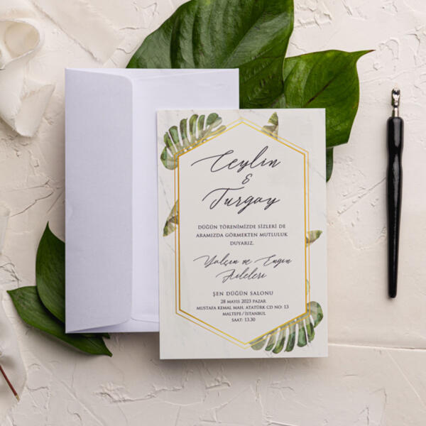 Invitatie de nunta floral 9202