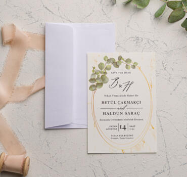 Invitatie de nunta clasica florala 9205