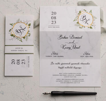 Invitatie de nunta florala 9209