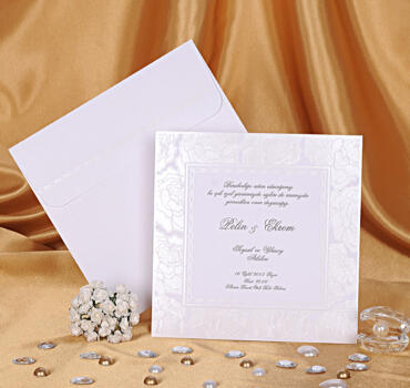 Invitatie de nunta floral clasica 899