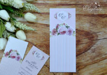 Invitatie de nunta retro floral 835 - imagine 2