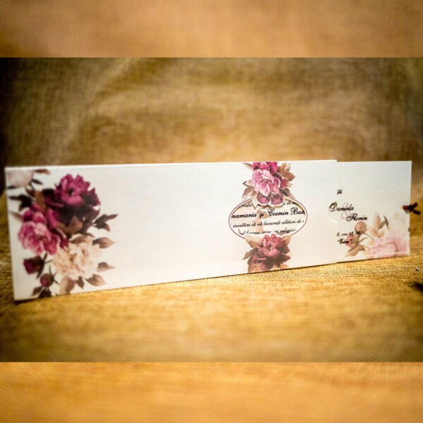 Invitatie de nunta florala 4001 - imagine 2