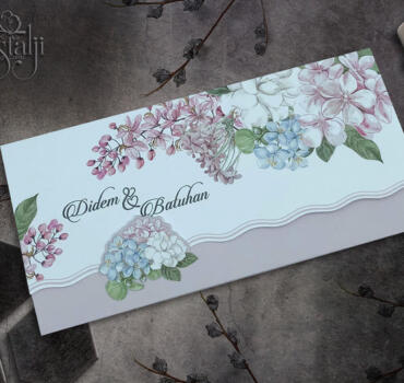 Invitatie de nunta florala 9041