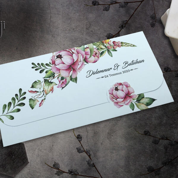Invitatie de nunta florala 9054