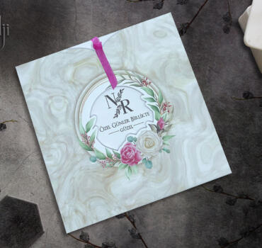 Invitatie de nunta florala 9056
