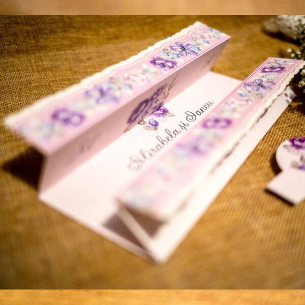 Invitatie de nunta florala 9089 - imagine 2