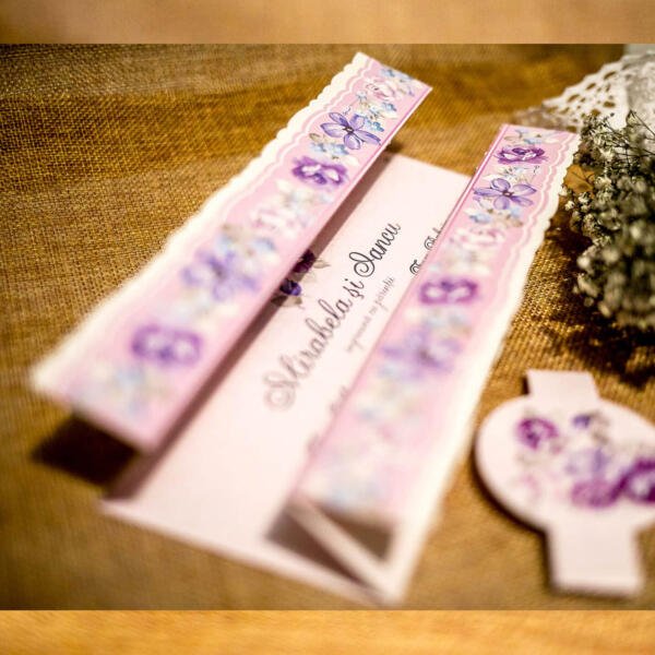 Invitatie de nunta florala 9089 - imagine 4