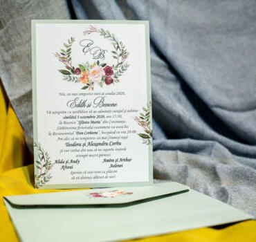 Invitatie de nunta florala 970