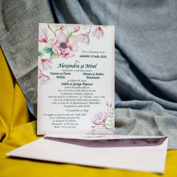 Invitatie de nunta florala 971