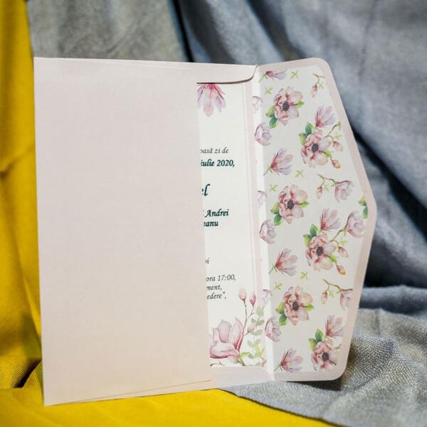 Invitatie de nunta florala 971 - imagine 3