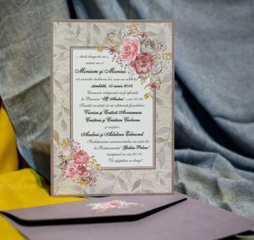 Invitatie de nunta florala 973