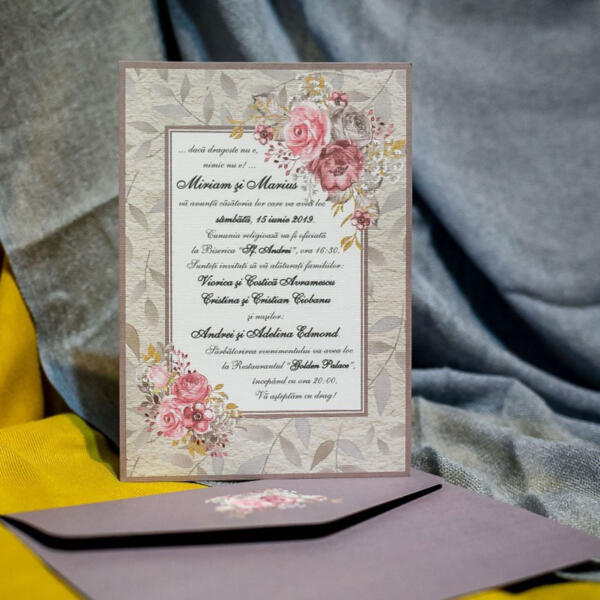 Invitatie de nunta florala 973