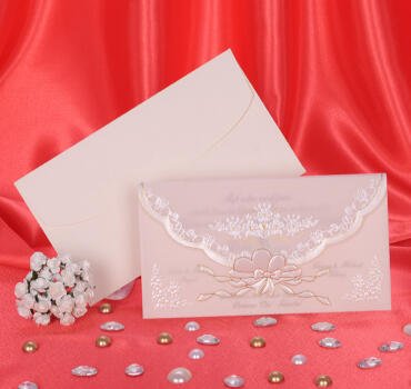 Invitatie de nunta florala cu foaie de calc 3209