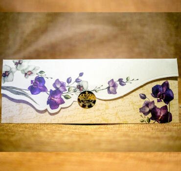 Invitatie de nunta florala cu sigiliu 4006