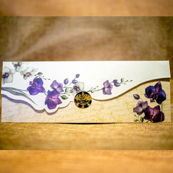 Invitatie de nunta florala cu sigiliu 4006
