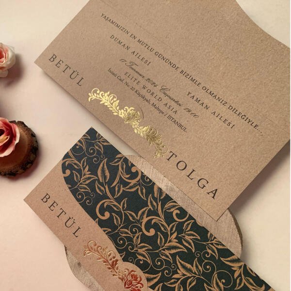Invitatie de nunta floral 85869 - imagine 2