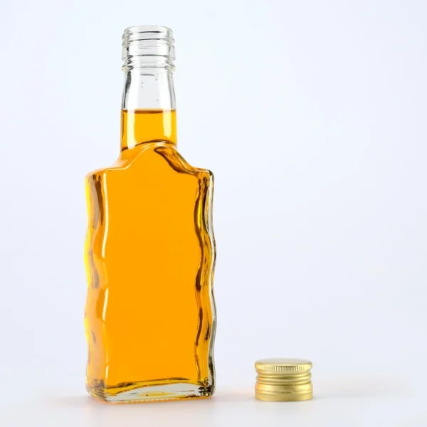 Sticla marturie nunta 200 ml Stof 3 - imagine 2