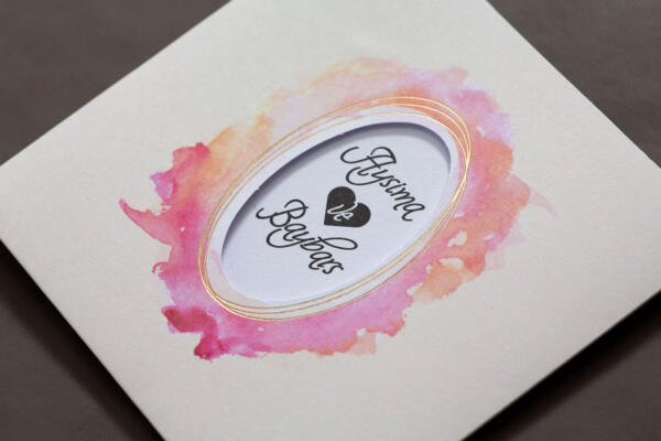 Invitatie de nunta acuarela 10652 - imagine 2