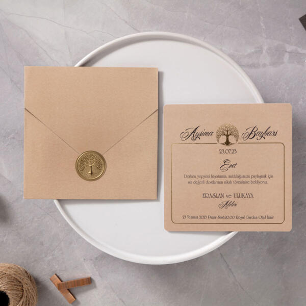 Invitatie de nunta cu pomul vietii 10591