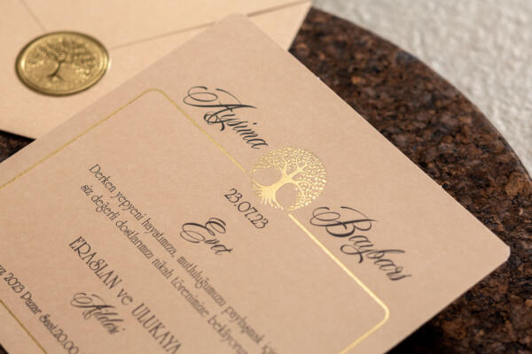 Invitatie de nunta cu pomul vietii 10591 - imagine 3