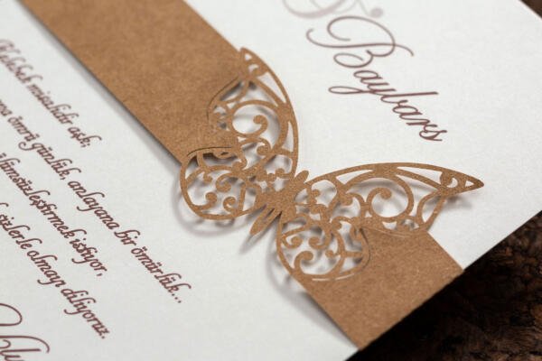 Invitatie de nunta cu fluture 10416 - imagine 2