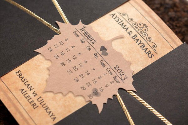 Invitatie de nunta cu frunza 10543 - imagine 2