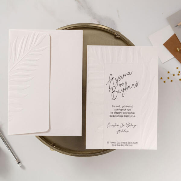 Invitatie de nunta cu frunze 10592