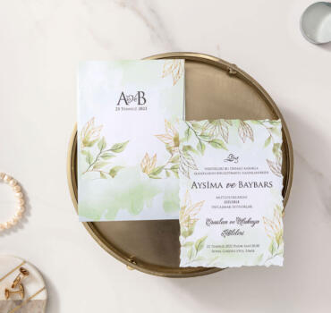 Invitatie de nunta cu frunze 10631