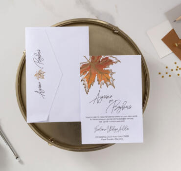 Invitatie de nunta cu frunze 10636