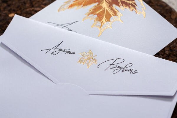 Invitatie de nunta cu frunze 10636 - imagine 3