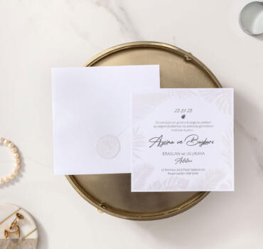 Invitatie de nunta cu frunze si sigiliu 10589