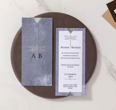 Invitatie de nunta cu libelula 10638