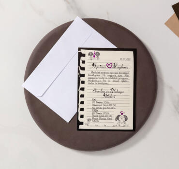 Invitatie de nunta cu miri haiosi 10405