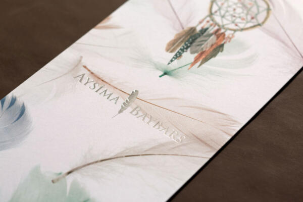 Invitatie de nunta cu pene 10595 - imagine 4