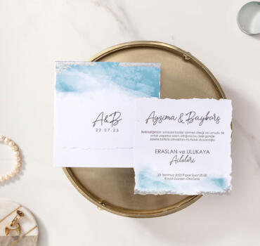 Invitatie de nunta cu tema marina 10593