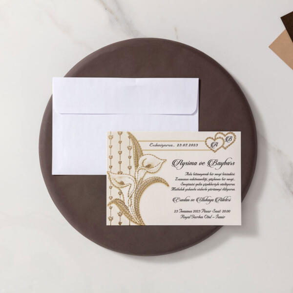 Invitatie de nunta florala 10349
