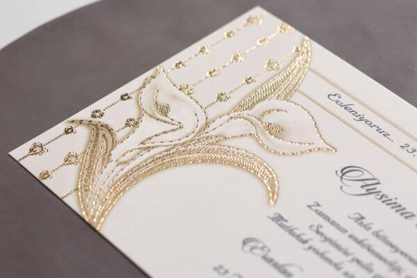 Invitatie de nunta florala 10349 - imagine 2