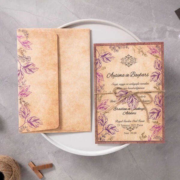 Invitatie de nunta florala 10523