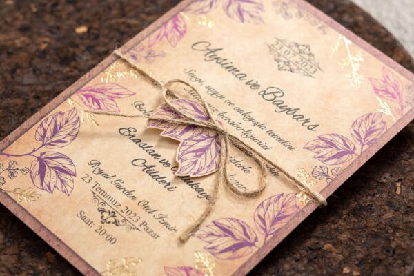Invitatie de nunta florala 10523 - imagine 3